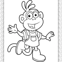printable boots coloring page