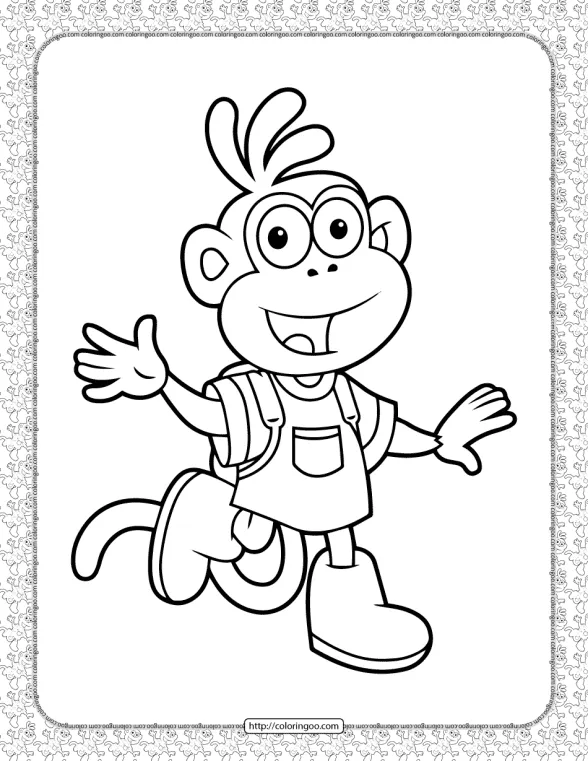 Printable Boots Coloring Page 1 printable boots coloring page