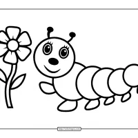 printable caterpillar coloring page for kids