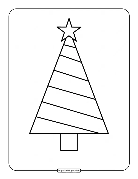 printable christmas tree coloring page 03