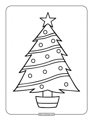 Printable Christmas Tree Coloring Page