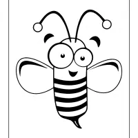Printable Cute Bee Coloring Page 9 printable cute bee coloring page