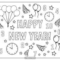 Printable Happy New Year Coloring Pages 62 printable happy new year coloring pages