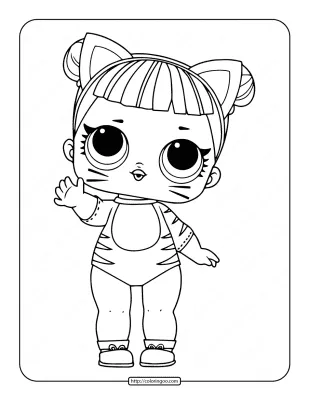 Printable LOL Surprise Baby Cat Coloring Pages