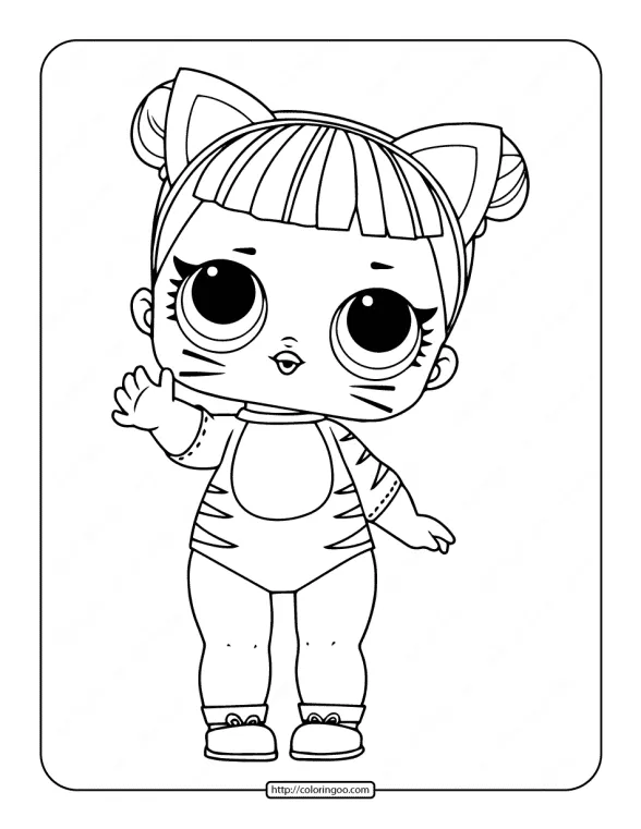 Printable LOL Surprise Baby Cat Coloring Pages 1 printable lol surprise baby cat coloring pages