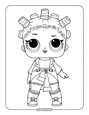 Printable LOL Surprise Fresh Coloring Page