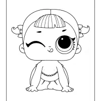 printable lol surprise lil cheer captain coloring page