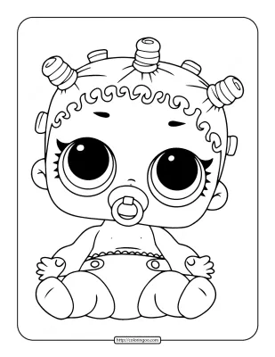 Printable Lol Surprise Lil Roller Sk8ter Coloring Page
