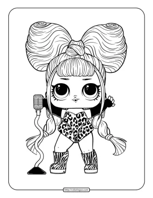Printable LOL Surprise Remix Alto Coloring Page
