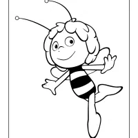 Printable Maya the Bee Coloring Page 4 printable maya the bee coloring page