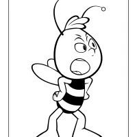 Printable Maya the Bee Willy Coloring Page 7 printable maya the bee willy coloring page