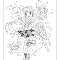 Printable Pokemon Monster High Coloring Page 28 printable pokemon monster high coloring page