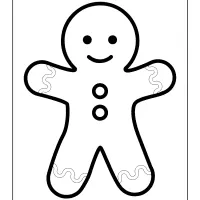 Printable Simple Gingerbread Man Coloring Page 48 printable simple gingerbread man coloring page