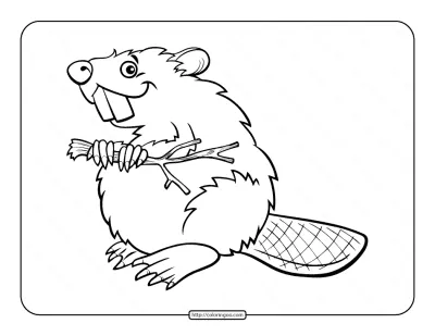 Printables Beaver Coloring Page