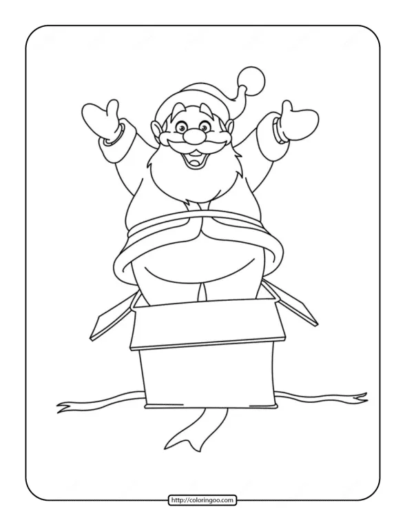 Santa Claus Gift Wrap Coloring Page 1 santa claus gift wrap coloring page