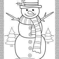 Winter Snowman Coloring Page 11 winter snowman coloring page