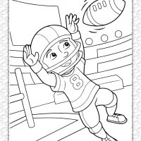 american football player coloring page