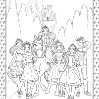 barbie princess adventure coloring page