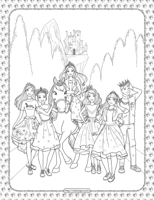 Barbie Princess Adventure Coloring Page