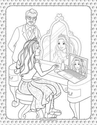 Barbie Princess Adventure Coloring Pages 04
