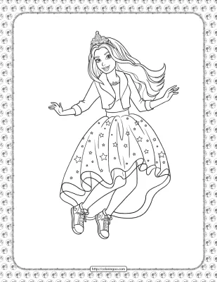 Barbie Princess Adventure Coloring Pages 11