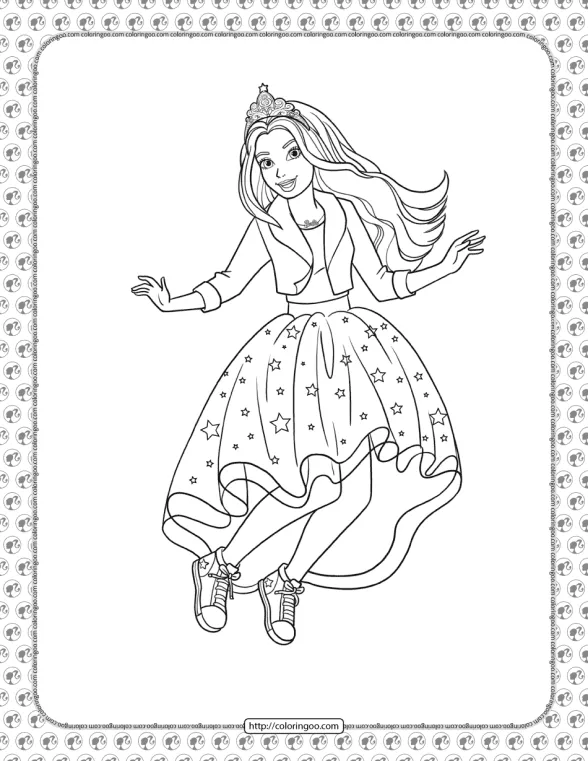 barbie princess adventure coloring pages 11