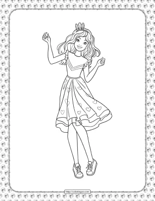 Barbie Princess Adventure Coloring Pages 13