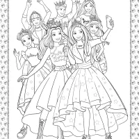 barbie princess adventure coloring pages 35