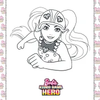 barbie video game hero coloring page