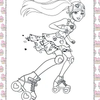 barbie video game hero coloring pages for girls