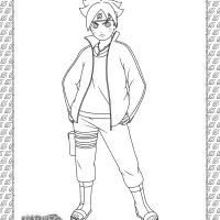 boruto uzumaki coloring page