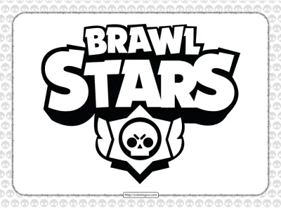 Brawl Stars Pdf Logo Outline Coloring Page