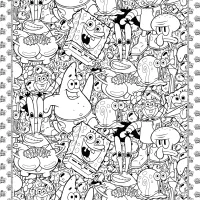 cartoon spongebob coloring page