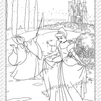 Disney Cinderella Fairy Godmother Coloring Page 3 disney cinderella fairy godmother coloring page