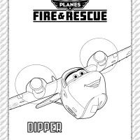 Disney Planes Fire and Rescue Dipper Coloring Page 7 disney planes fire and rescue dipper coloring page