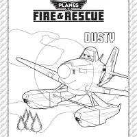 Disney Planes Fire and Rescue Dusty Coloring Page 8 disney planes fire and rescue dusty coloring page