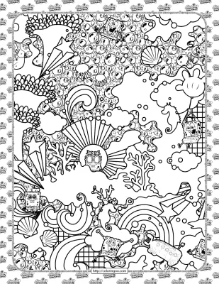 Find and Color SpongeBob Coloring Sheet