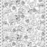 kickin it spongebob style coloring page