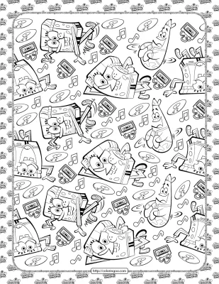 Kickin it Spongebob Style Coloring Page