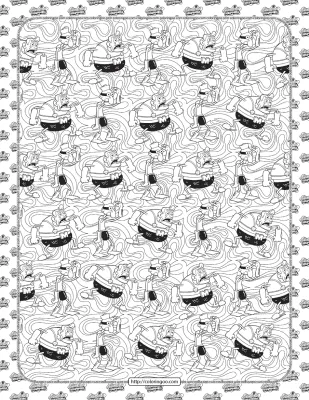 Mermaid Man Coloring Page