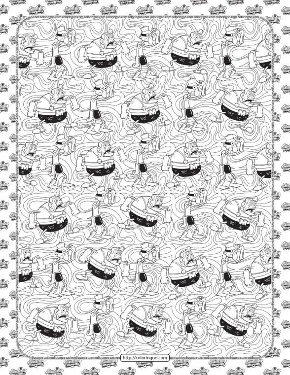 mermaid man coloring page