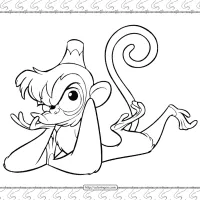 monkey abu coloring page