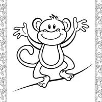 monkey coloring pages for kids