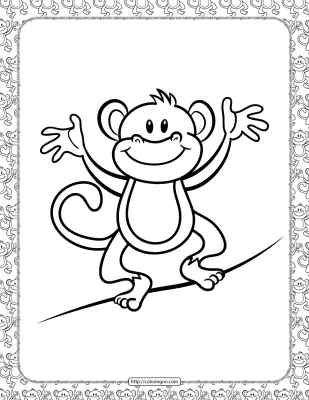 Monkey Coloring Pages for Kids