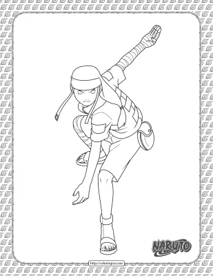 Neji Hyuga Coloring Page