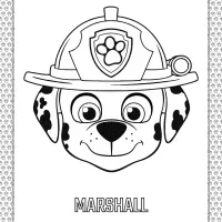Paw Patrol Cartoon Marshall Head Coloring Page 26 paw patrol cartoon marshall head coloring page