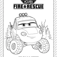 Planes Fire and Rescue Dynamite Coloring Page 5 planes fire and rescue dynamite coloring page