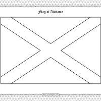 printable flag of alabama outline coloring page