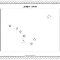 printable flag of alaska outline coloring page