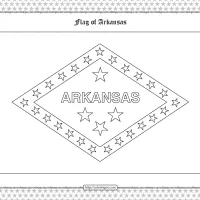 printable flag of arkansas outline coloring page